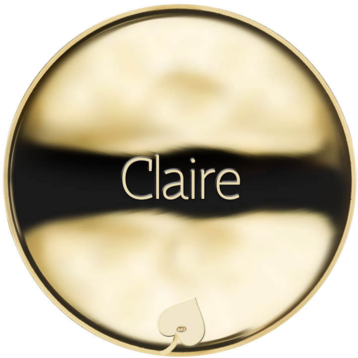 Jméno Claire - líc