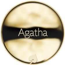Jméno Agatha - líc