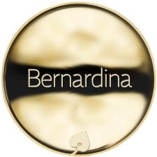 Jméno Bernardina - líc