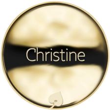 Jméno Christine - líc