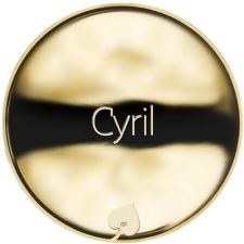 Jméno Cyril - líc