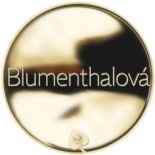 Příjmení Blumenthalová - líc